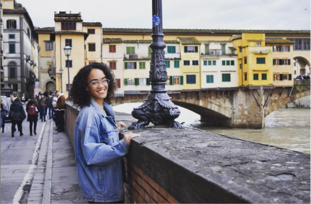 API student Zara Wright in Italy