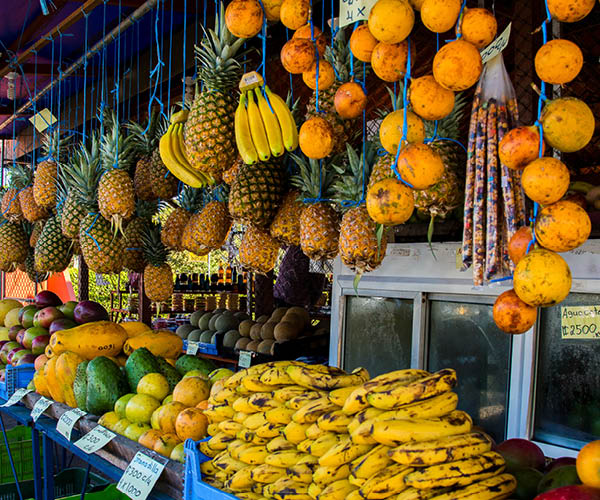 A fruit stand in San Jose, Costa Rica.